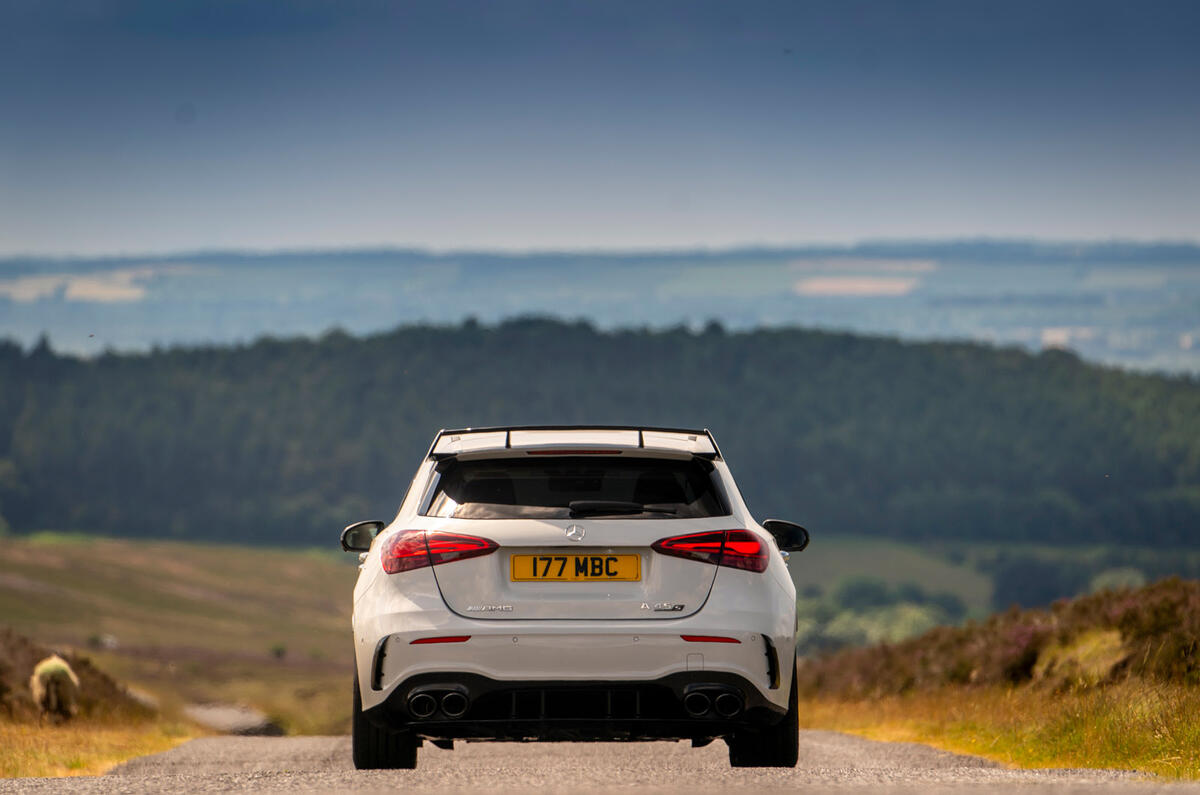 04 Mercedes AMG A45 S RT 2023 rear cornering