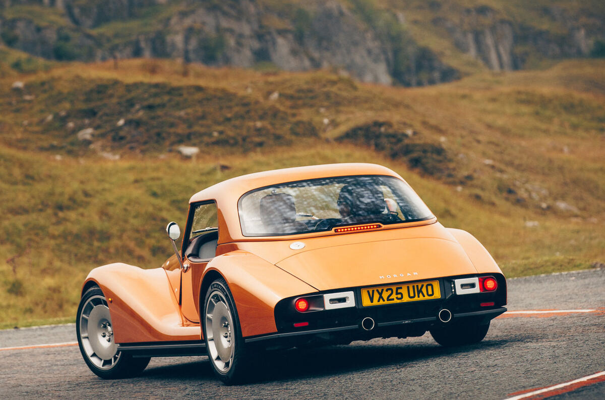04 Morgan Supersport 2025 Autocar road test review rear cornering