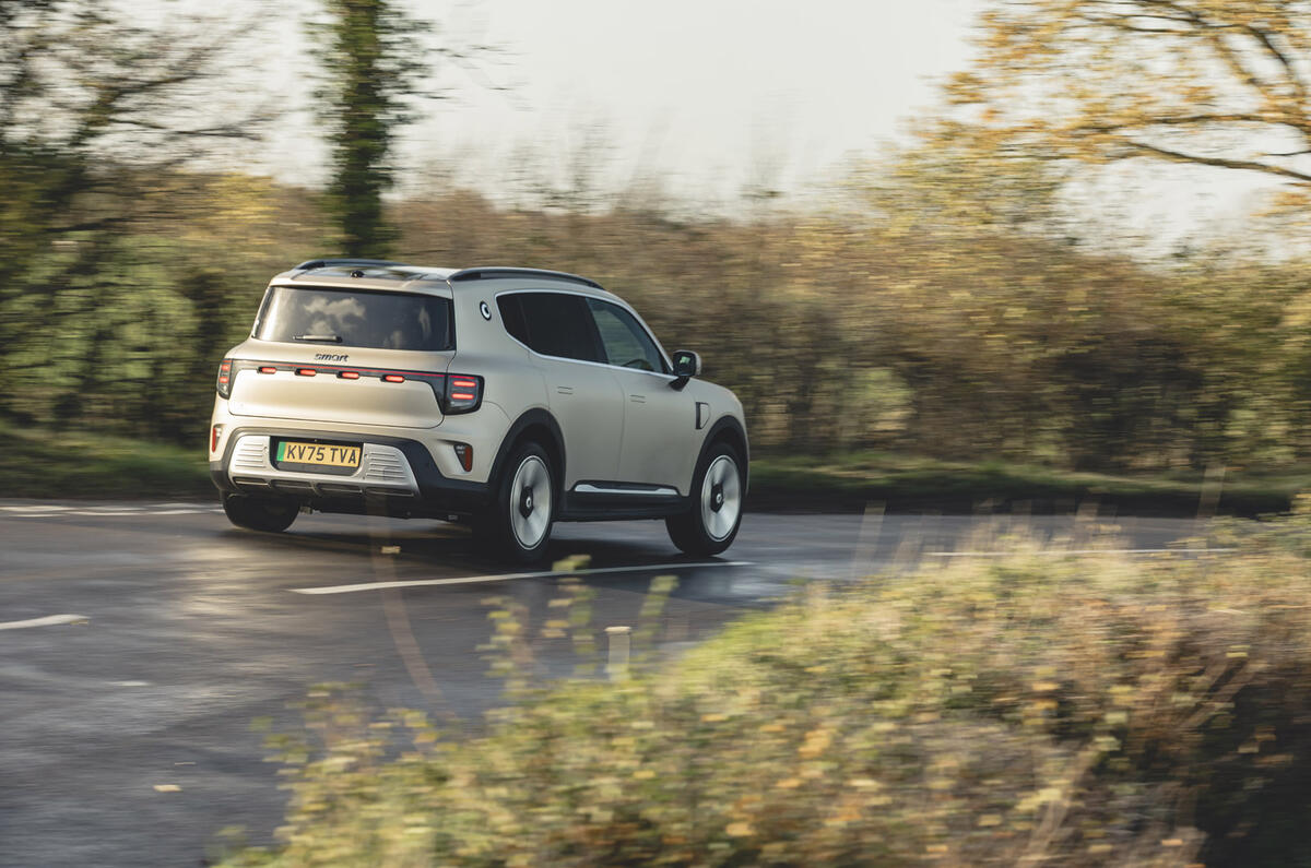04 Smart #5 Premium 2026 Autocar road test review rear cornering
