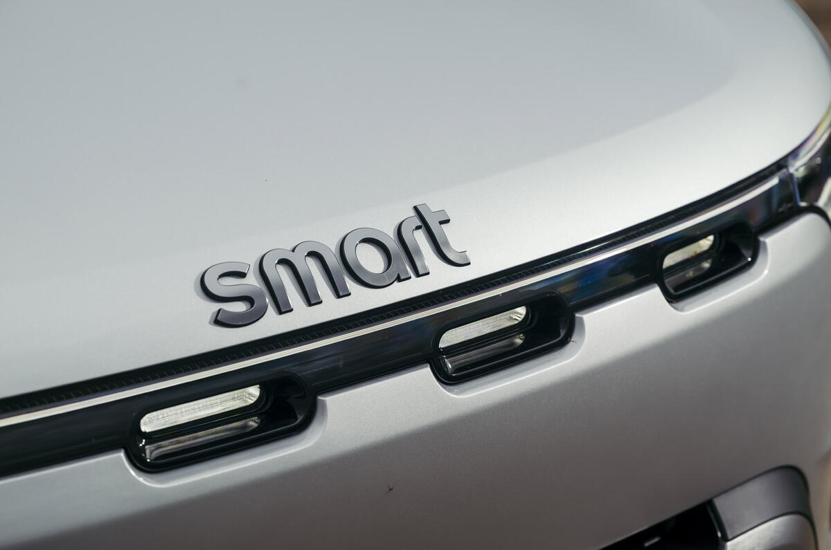 04 Smart hashtag 5 2025 Autocar review grille detail