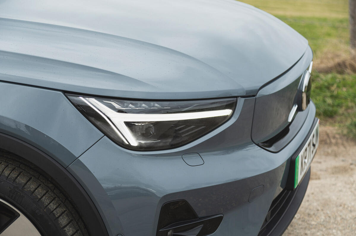 04 Volvo C40 Recharge RoadTest 2022 Headlight
