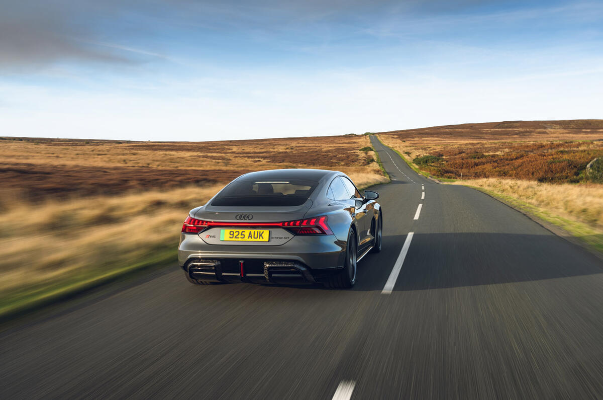 05 Audi RS E Tron GT Performance 2024 review rear driving