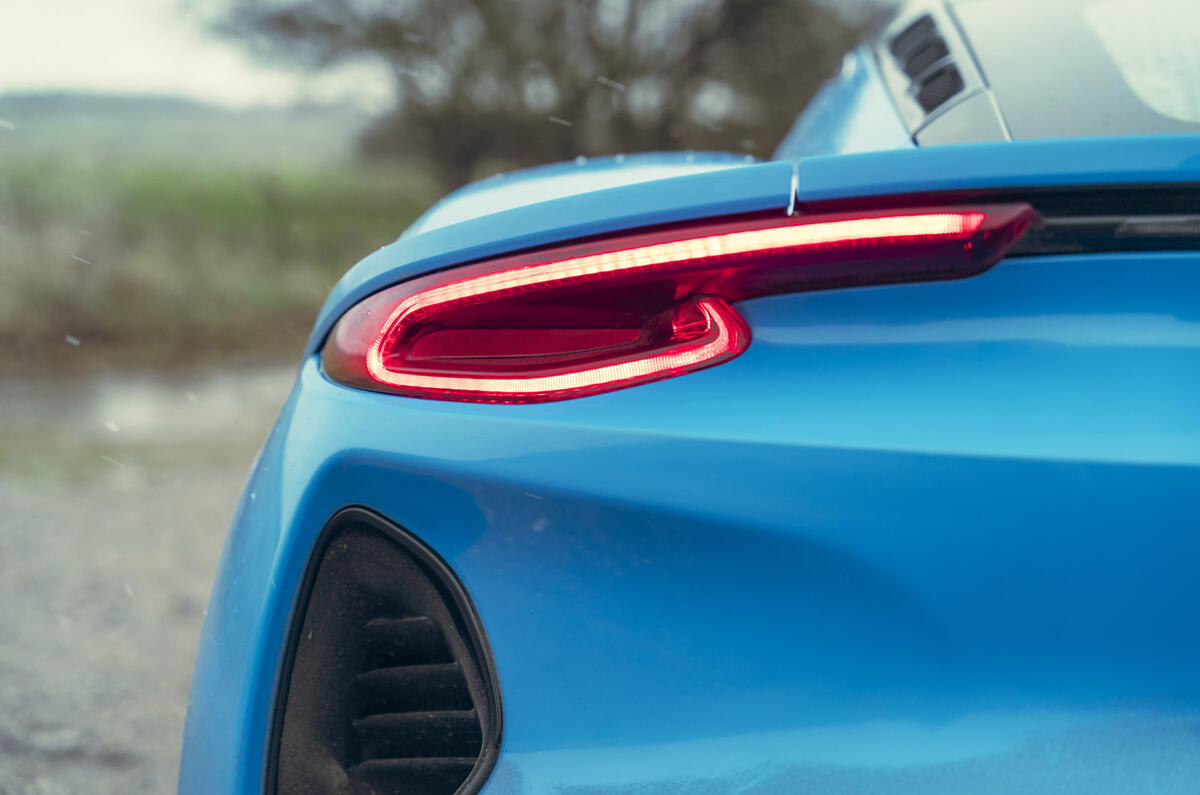 05 Lotus Emira V6 2025 Autocar road test review rear light