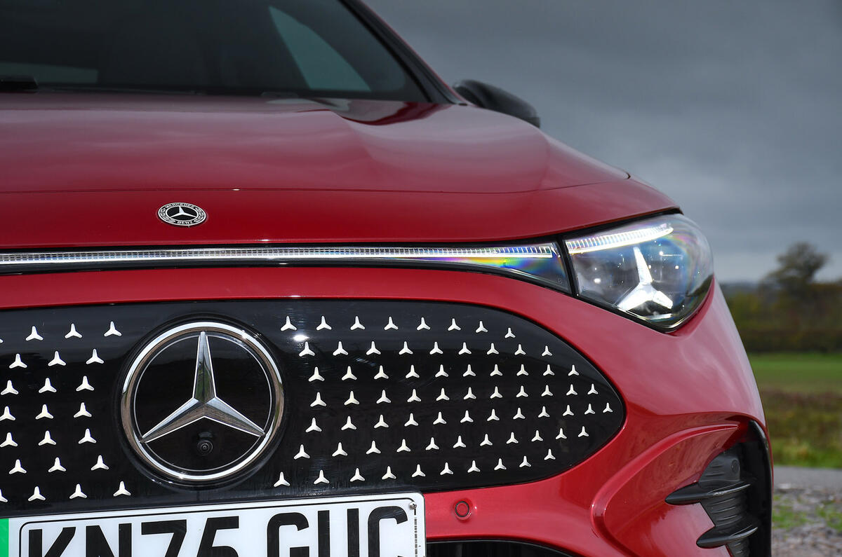 05 Mercedes Benz CLA EV 2026 Autocar road test review grille stars