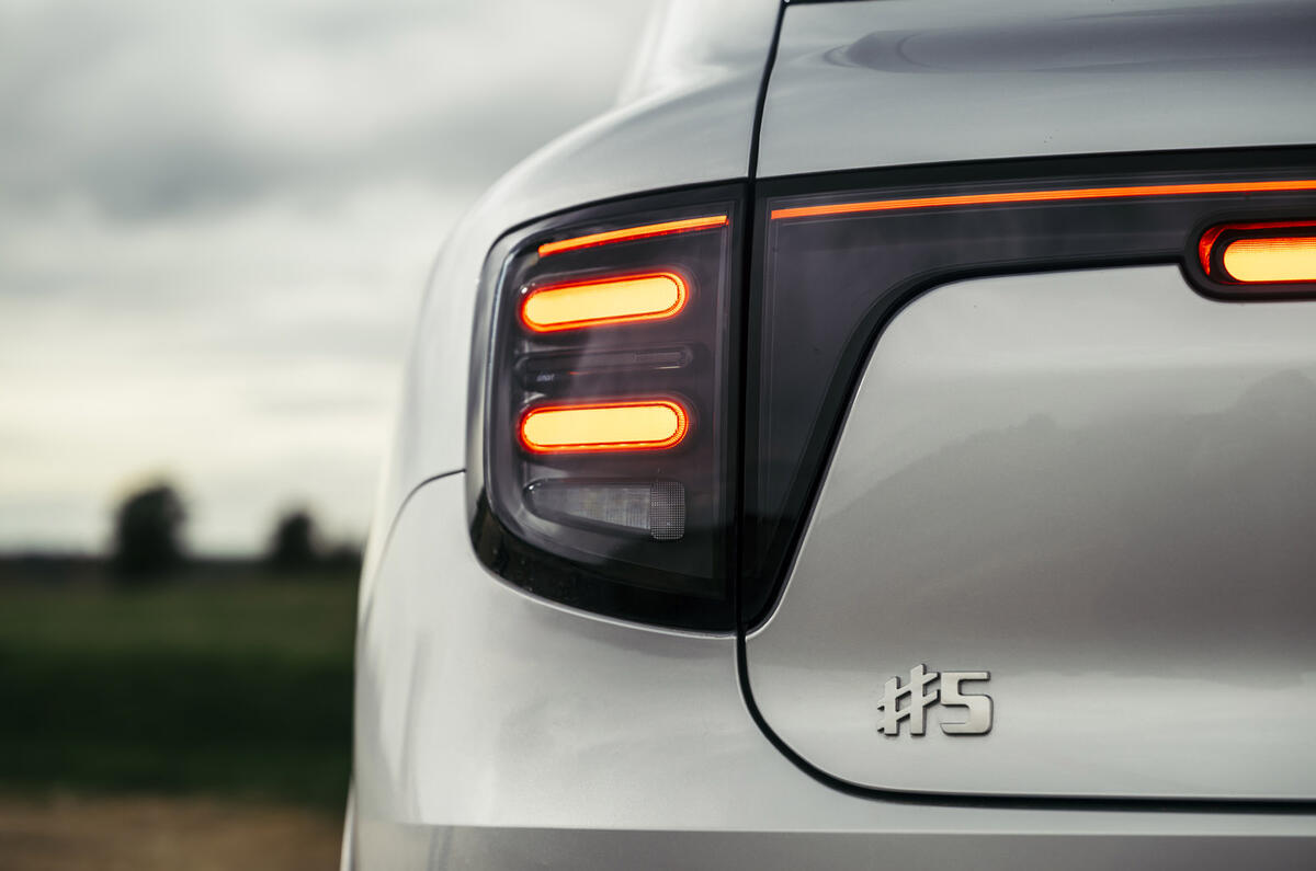 05 Smart hashtag 5 2025 Autocar review rear light detail