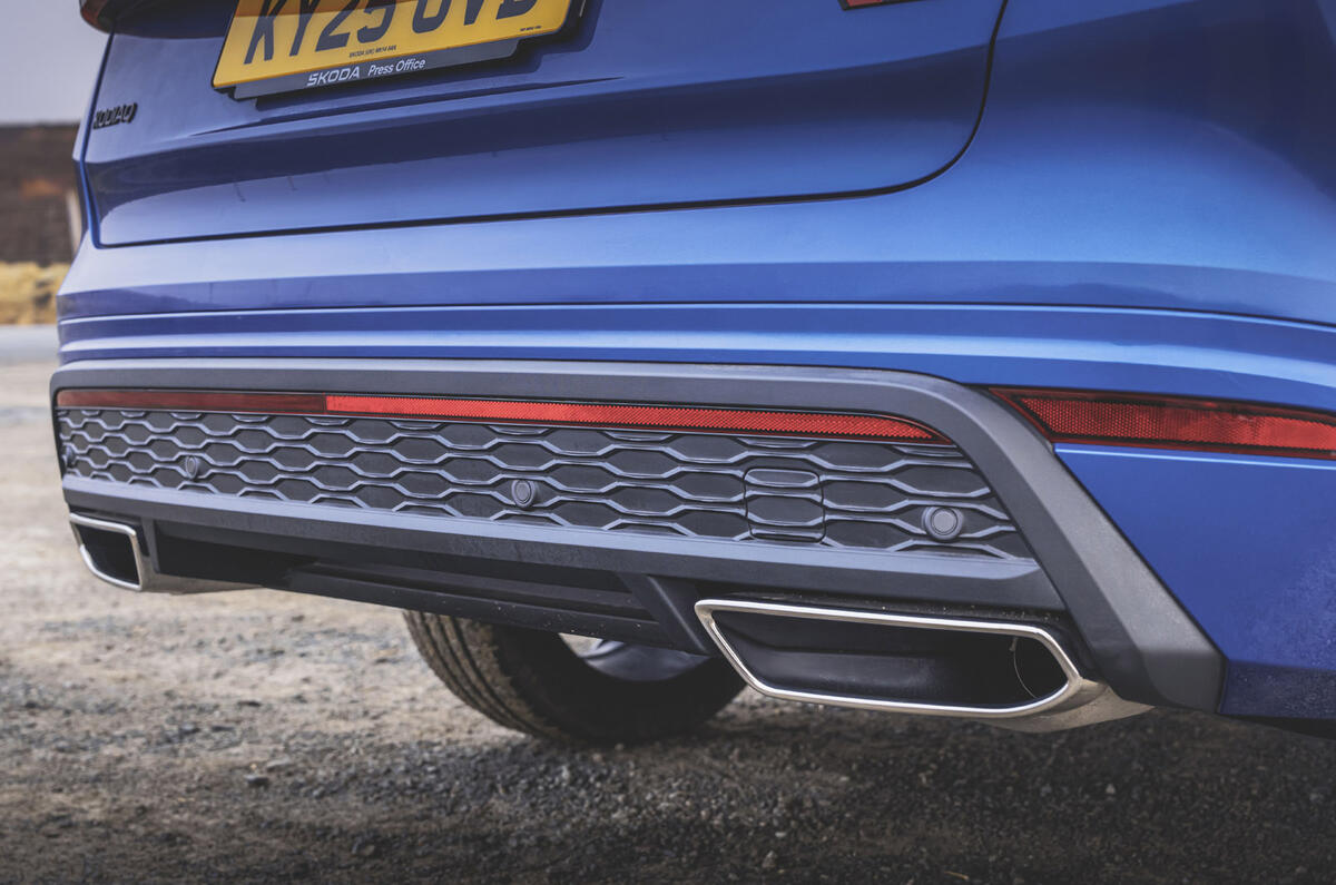 06 Skoda Kodiaq vrs 2025 Autocar review exhaust 06 Skoda Kodiaq vrs 2025 Autocar review exhaust
