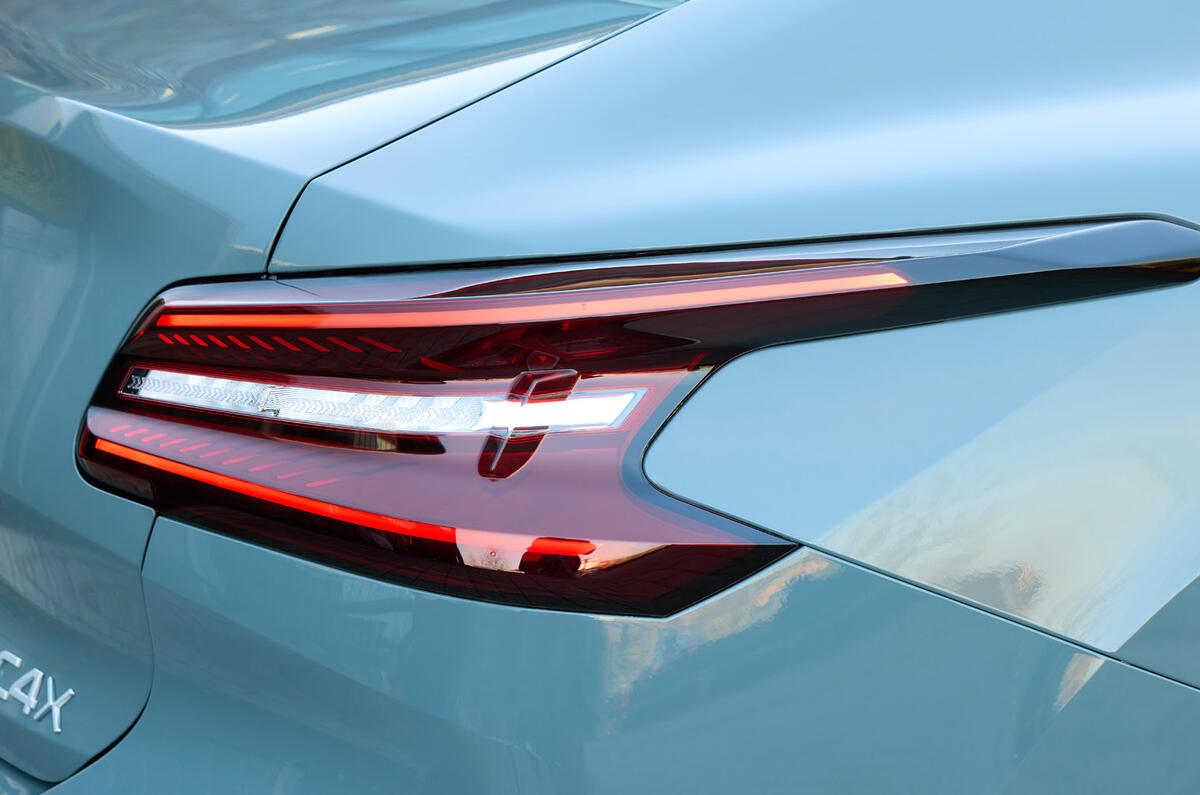 07 Citroen e C4 X 2025 review rear light 07 Citroen e C4 X 2025 review rear light