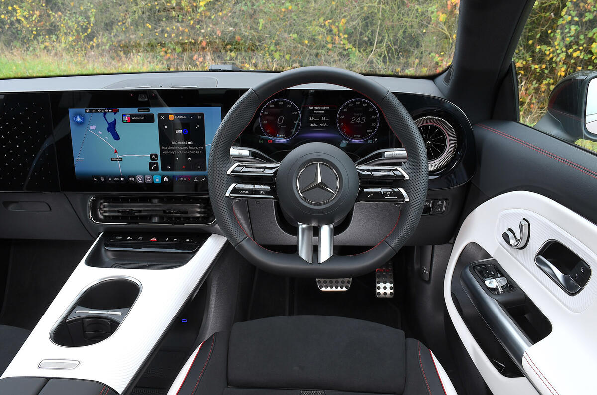 08 Mercedes Benz CLA EV 2026 Autocar road test review dashbaord