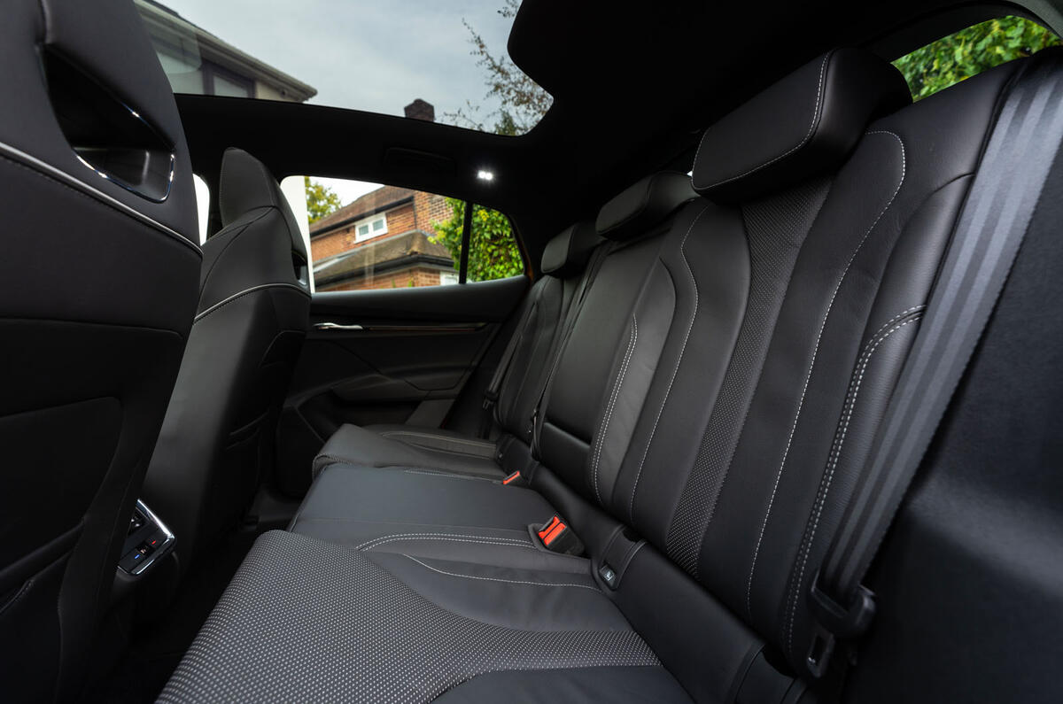 08 Skoda Enyaq iV Coupe vRS FD 2022 rear seats 08 Skoda Enyaq iV Coupe vRS FD 2022 rear seats