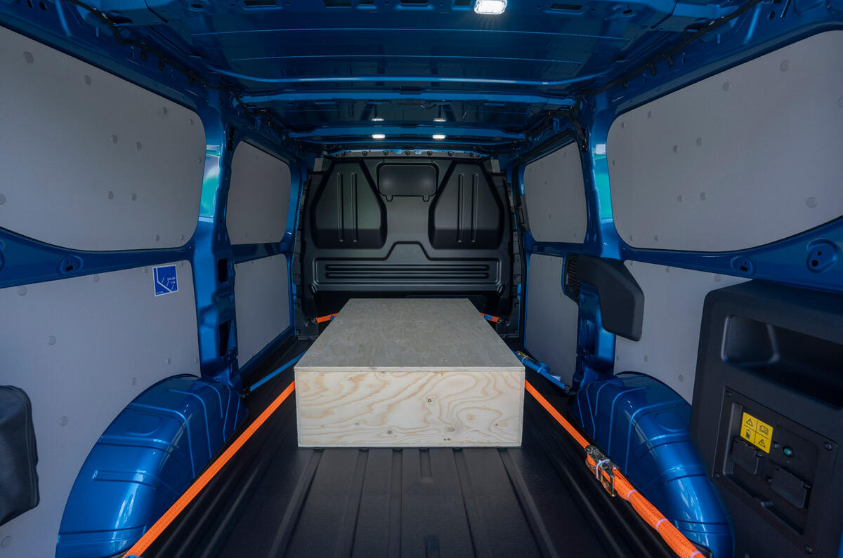 09 Ford eTransit Custom L1H1 review 2024 load bay 09 Ford eTransit Custom L1H1 review 2024 load bay