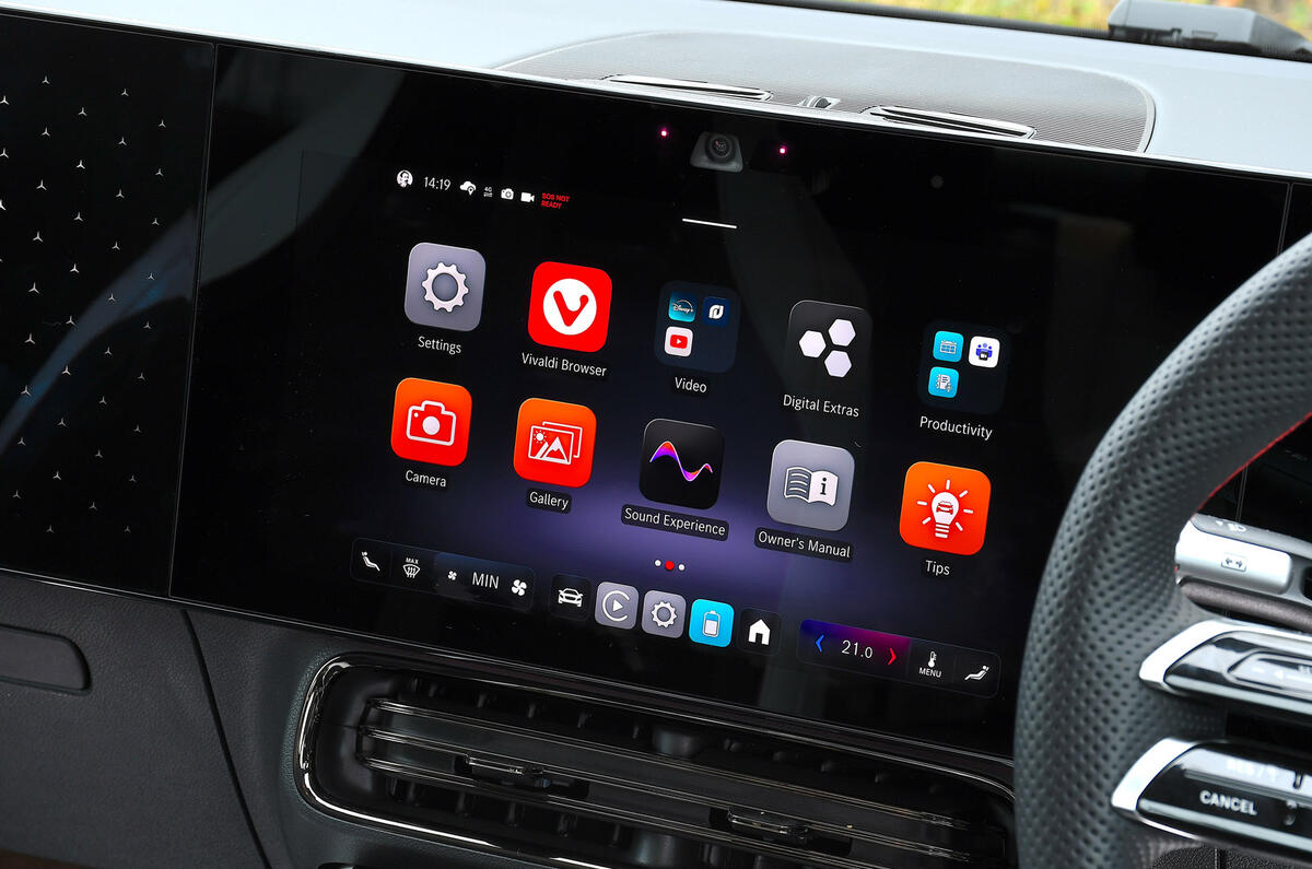 09 Mercedes Benz CLA EV 2026 Autocar road test review infotainment