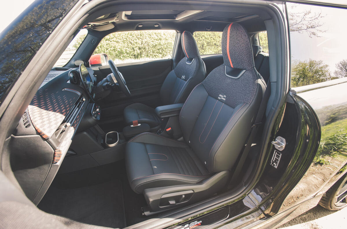 09 Mini John Cooper Works 2025 Autocar road test review front seats