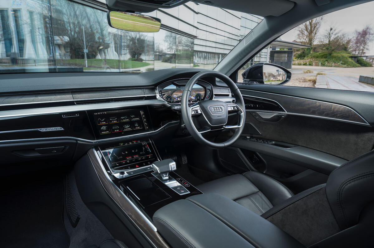 Audi A8 60 TFSIe 2020 road test review - cabin Audi A8 60 TFSIe 2020 road test review - cabin