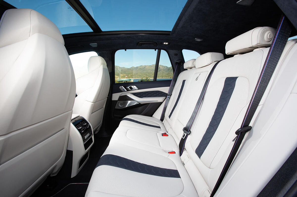 BMW X5 M Competition 2020 road test review - rear seats BMW X5 M Competition 2020 road test review - rear seats