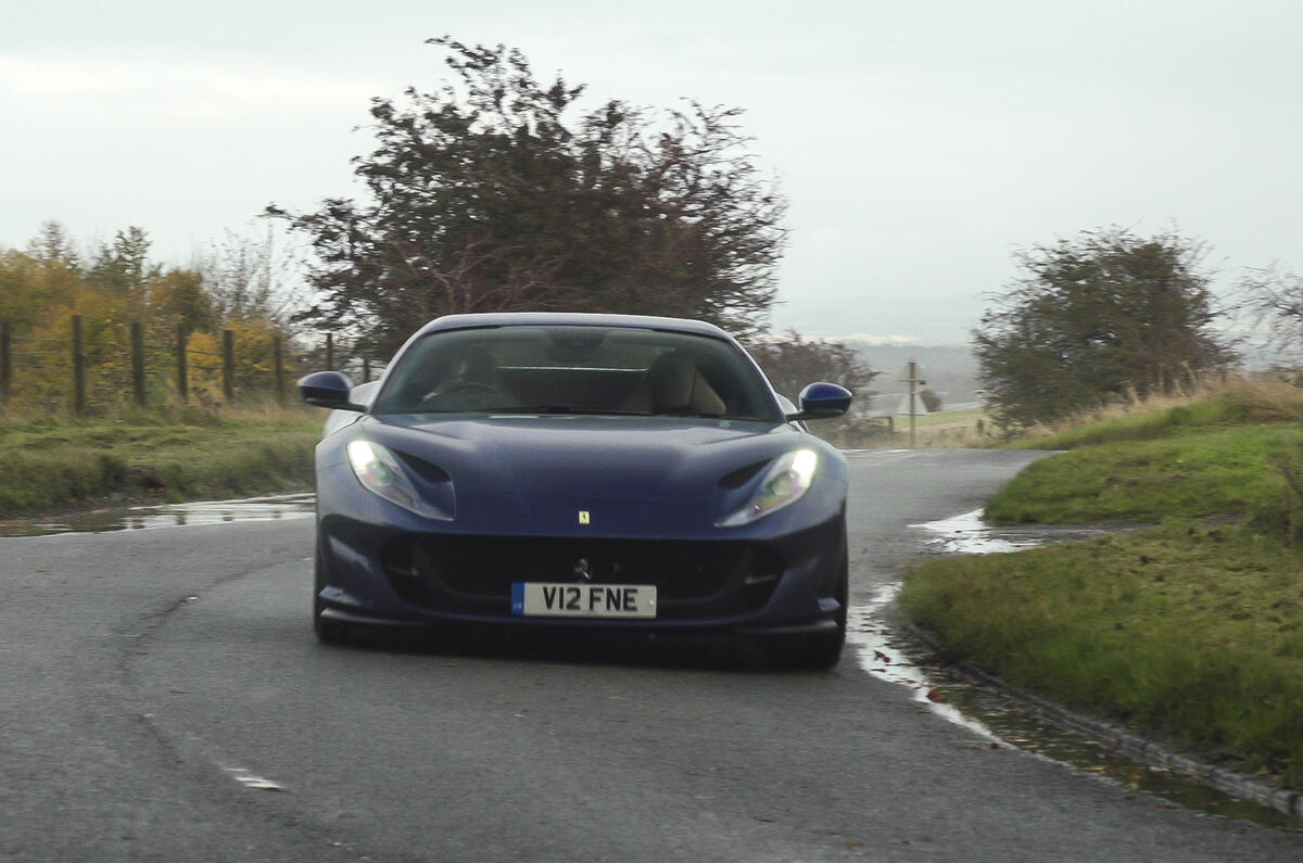 10 ferrari 812 gts 2020 uk fd cornering front