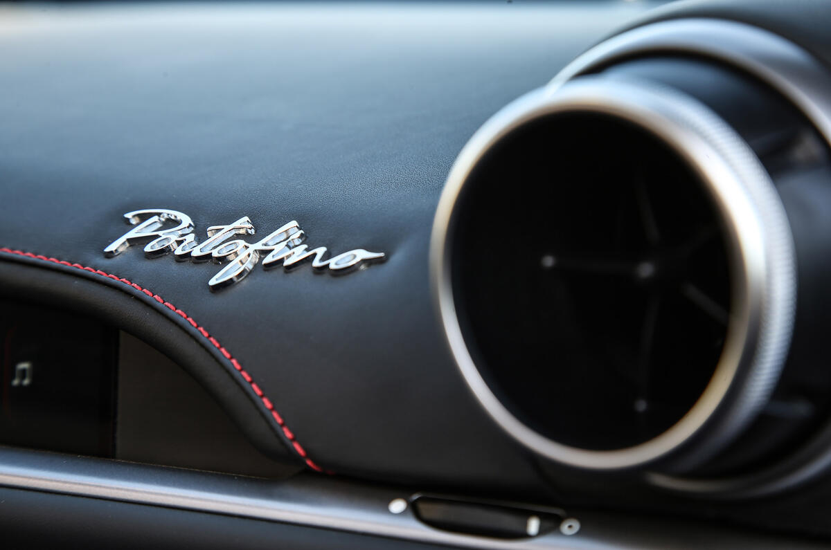Ferrari Portofino review interior badges