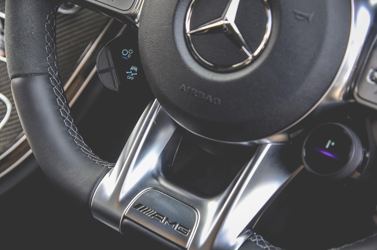 Mercedes-AMG C63 Coupé 2019 road test review - steering wheel controls