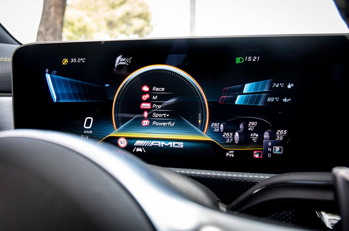Mercedes-AMG CLA 45 S 2019 road test review - instruments