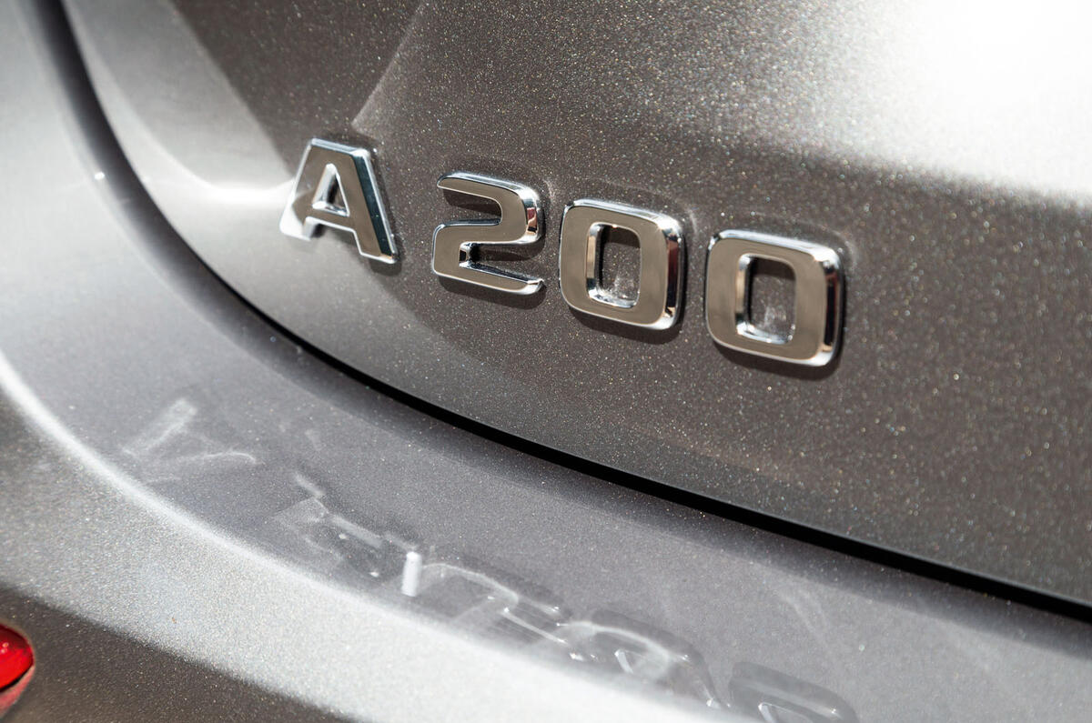 Mercedes-Benz A-Class 2018 road test review boot badge