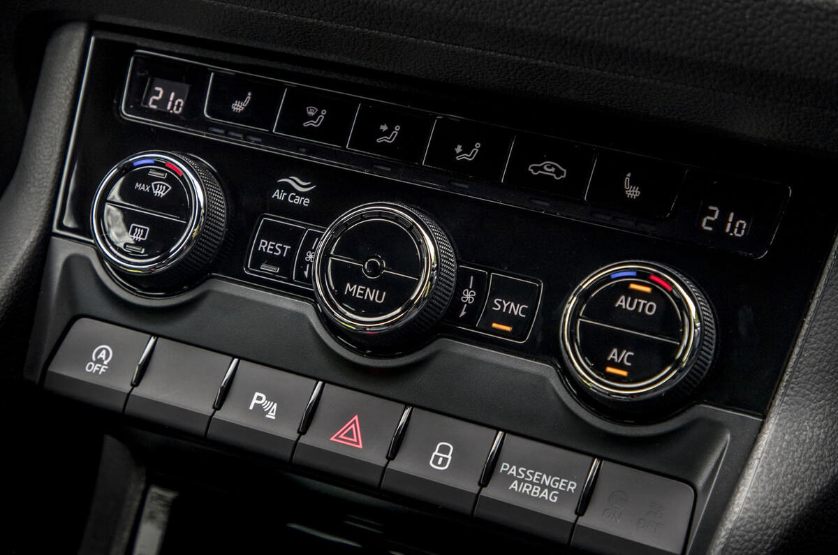 Skoda Kodiaq vRS 2019 road test review - climate controls