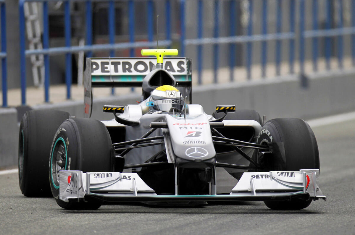 Rosberg sets F1 test pace