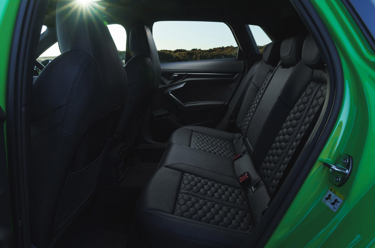 11 Audi RS3 2025 Autocar road test review rear seats 11 Audi RS3 2025 Autocar road test review rear seats