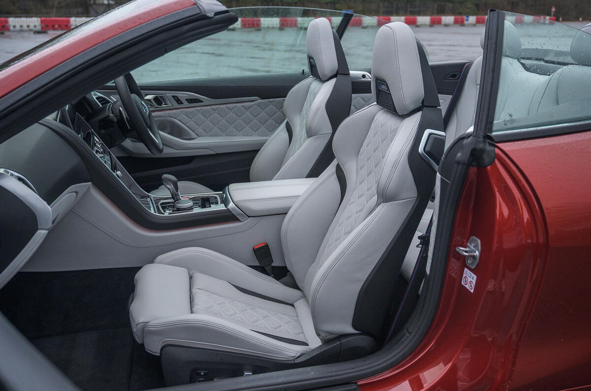 BMW M8 Competition convertible 2020 road test review - cabin BMW M8 Competition convertible 2020 road test review - cabin