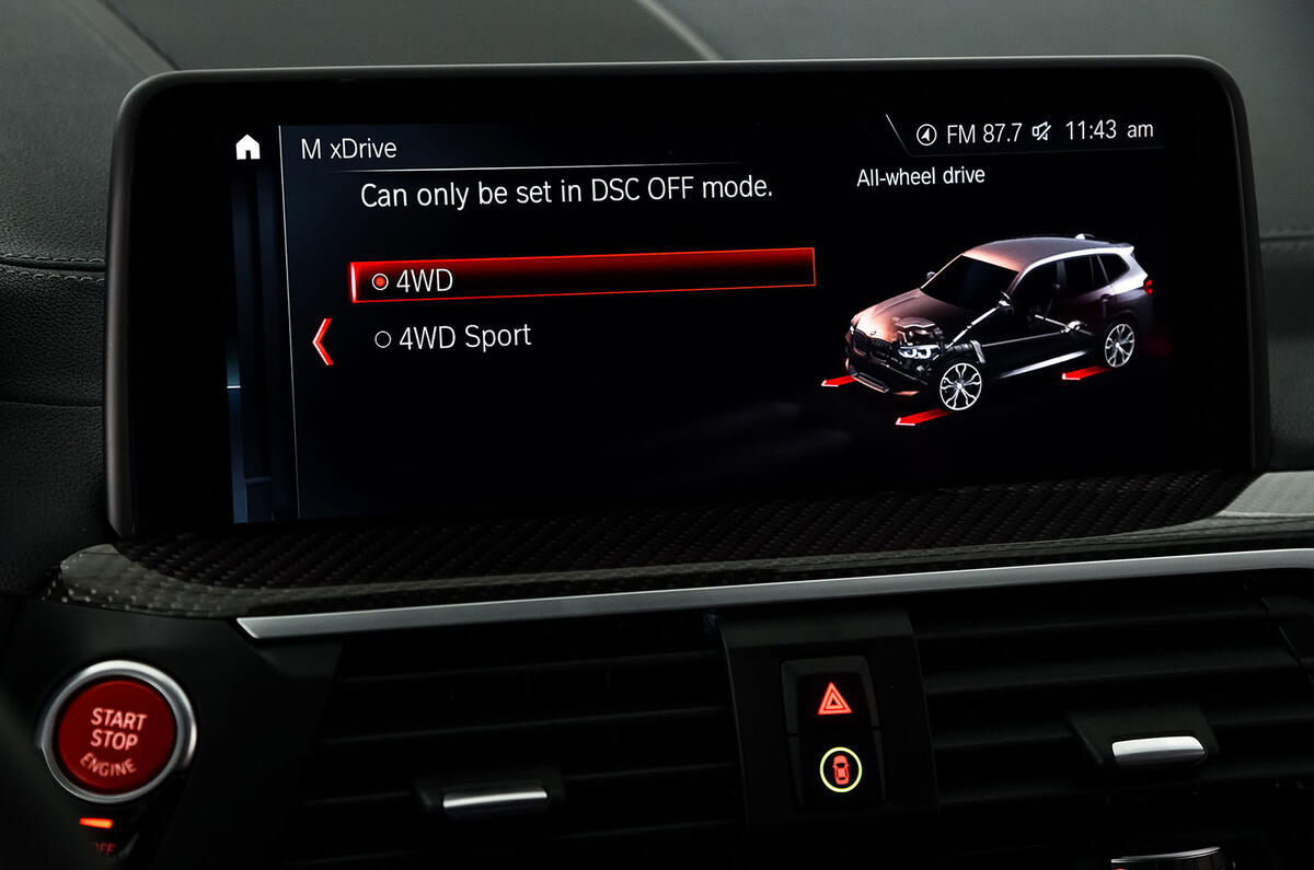 BMW X3 M Competition 2019 review - infotainment