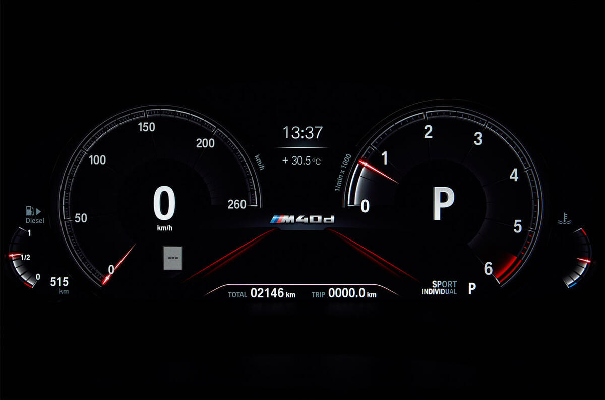 BMW X4 2018 road test review instrument cluster
