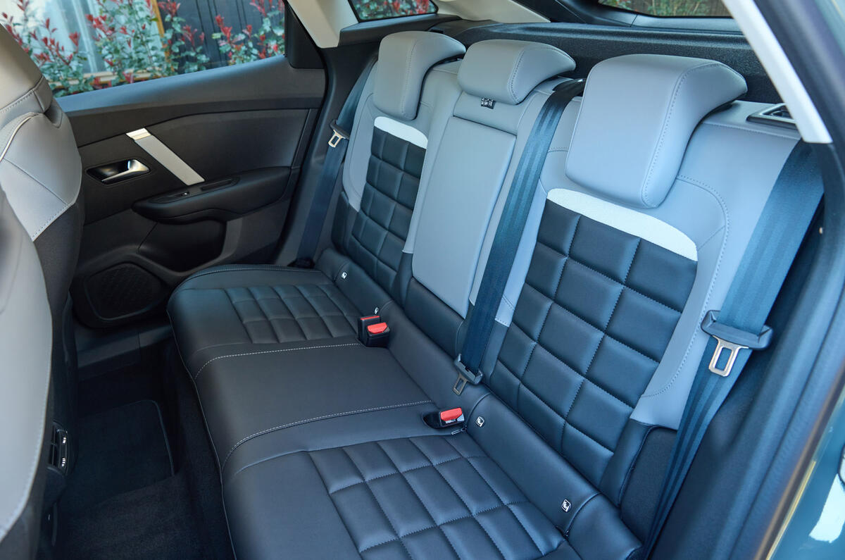 11 Citroen e C4 X 2025 review rear seats 11 Citroen e C4 X 2025 review rear seats