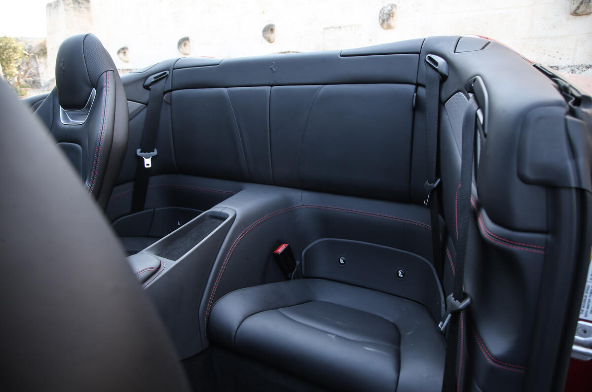 Ferrari Portofino review rear seats