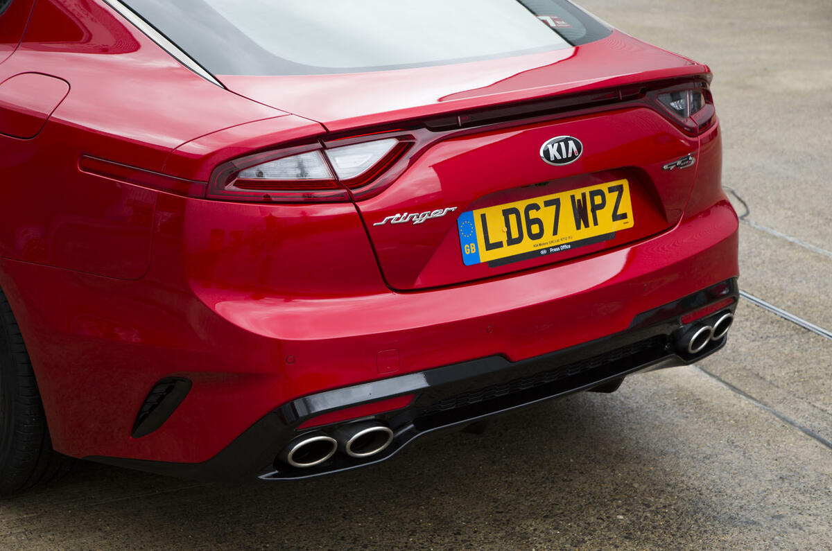 Kia Stinger GT line 2018 review rear end