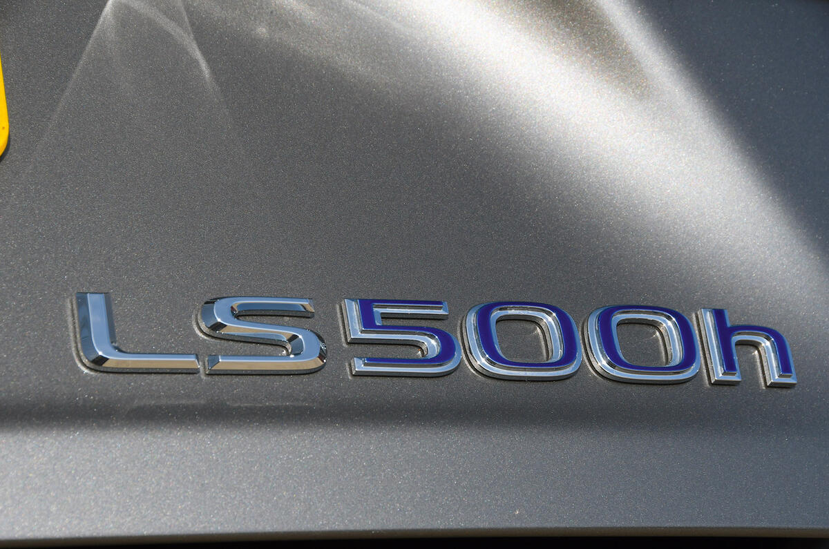 Lexus LS500h 2018 road test review engine badge