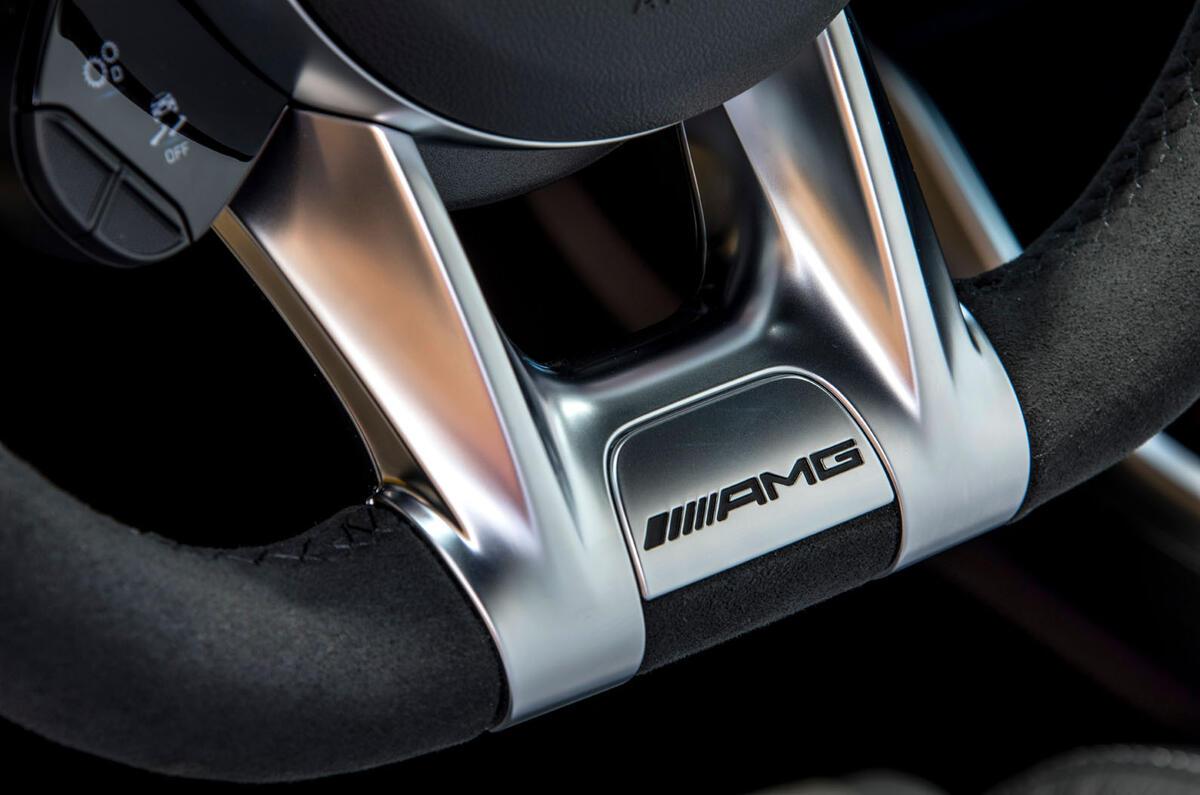 Mercedes-AMG A35 2018 review - steering wheel logo
