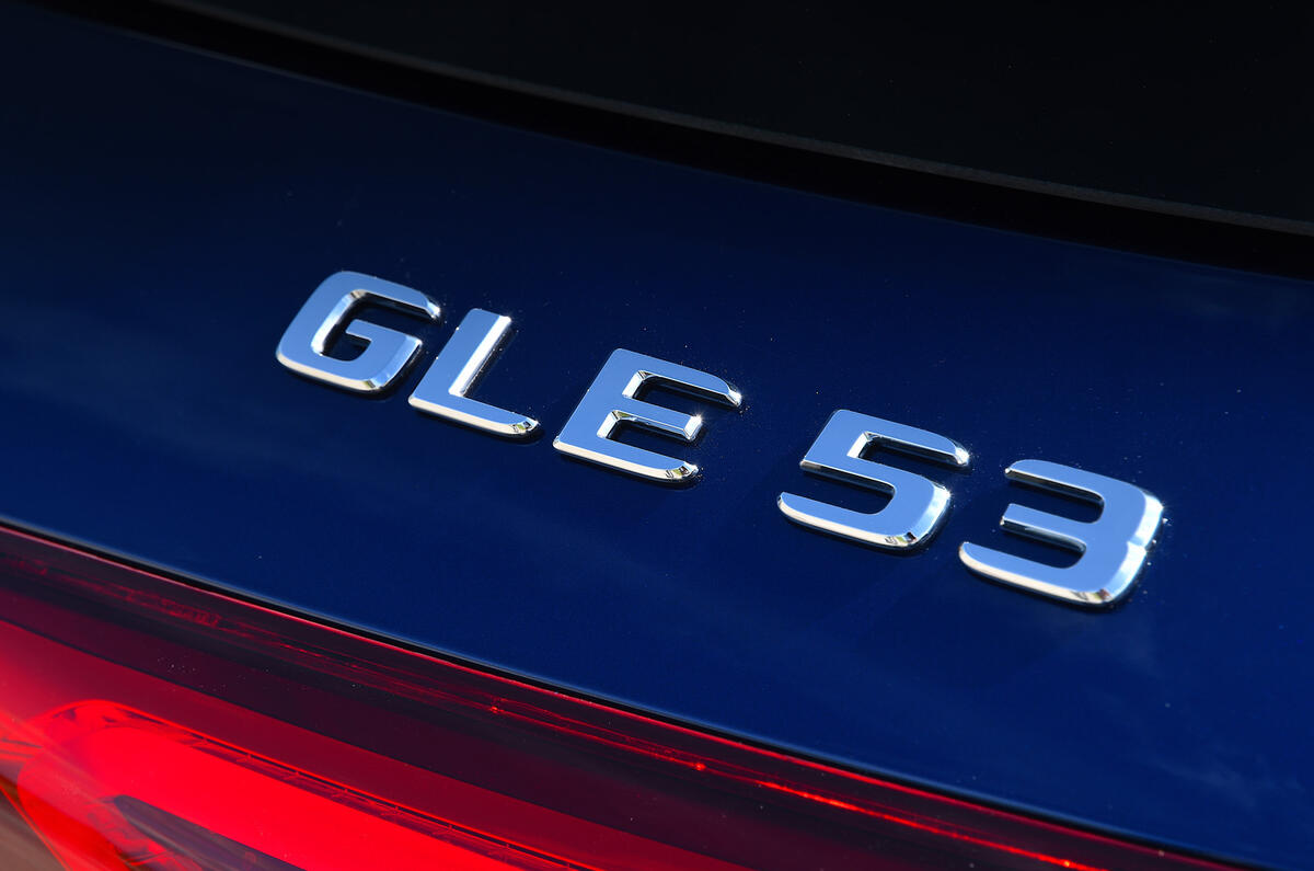 Mercedes-AMG GLE 53 2020 road test review - rear badge