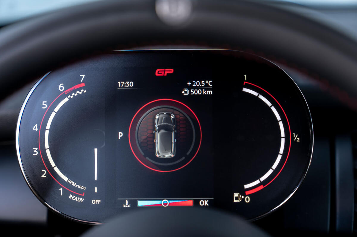 Mini JCW GP 2020 road test review - instruments Mini JCW GP 2020 road test review - instruments