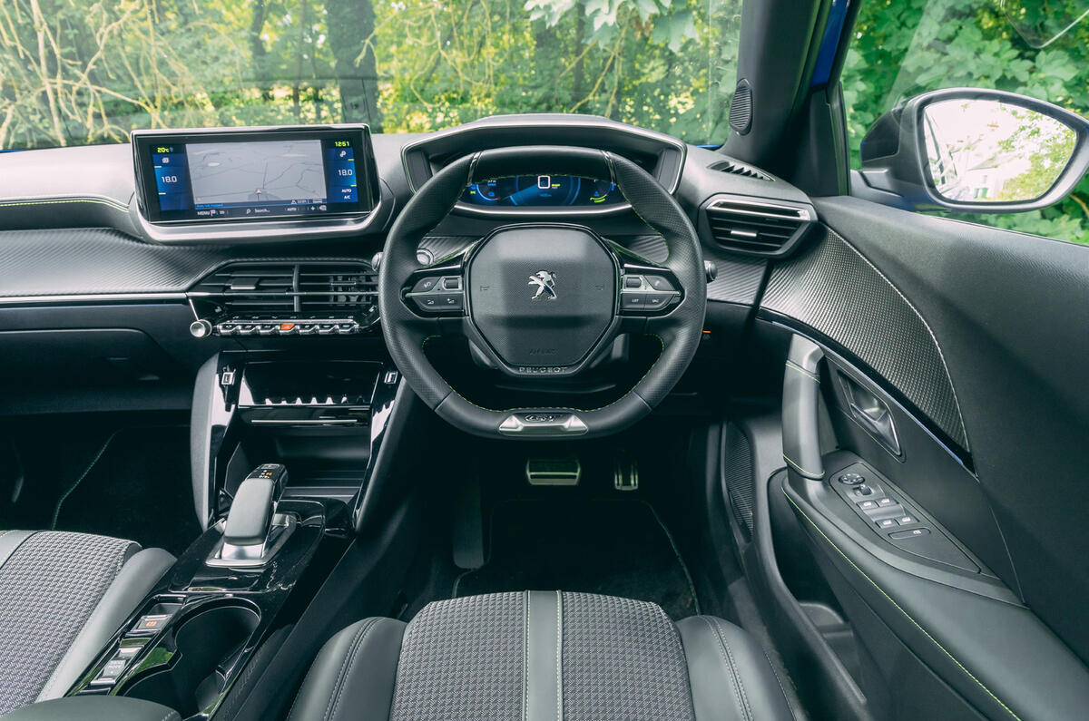 Peugeot e-2008 2020 road test review - dashboard