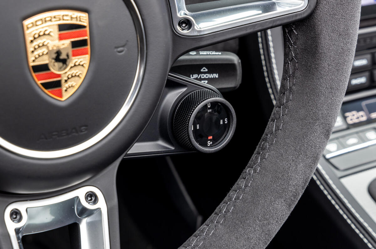 Porsche 718 Boxster GTS 4.0 2020 road test review - steering wheel Porsche 718 Boxster GTS 4.0 2020 road test review - steering wheel