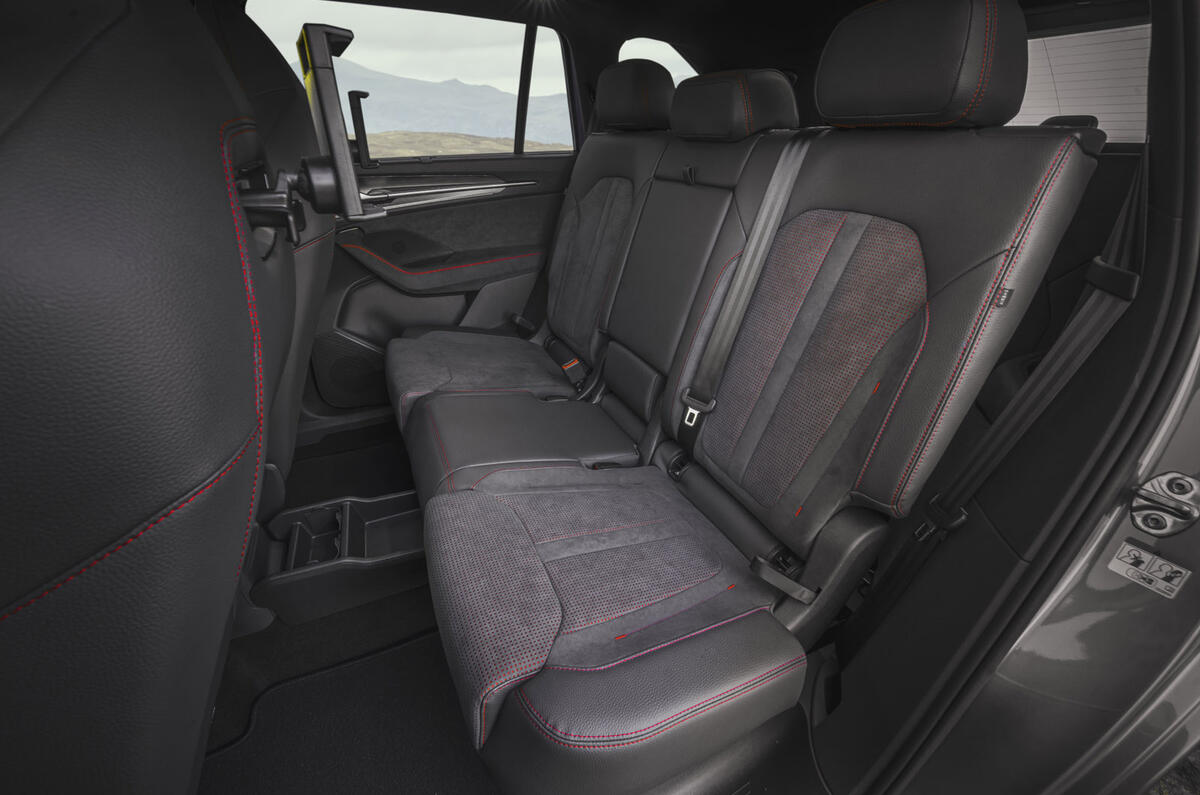 11 Skoda Kodiaq vrs 2025 Autocar review rear seats 11 Skoda Kodiaq vrs 2025 Autocar review rear seats