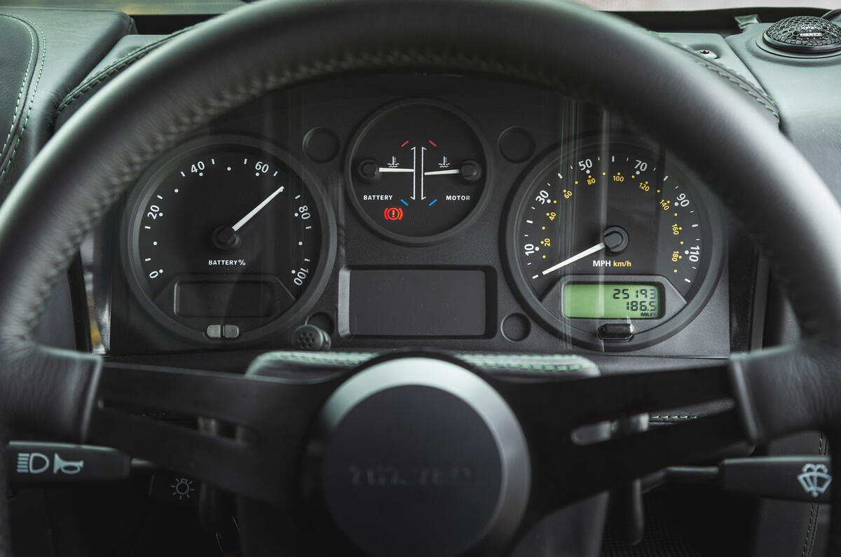 11 Twisted Defender EV 2022 UK first drive review instruments