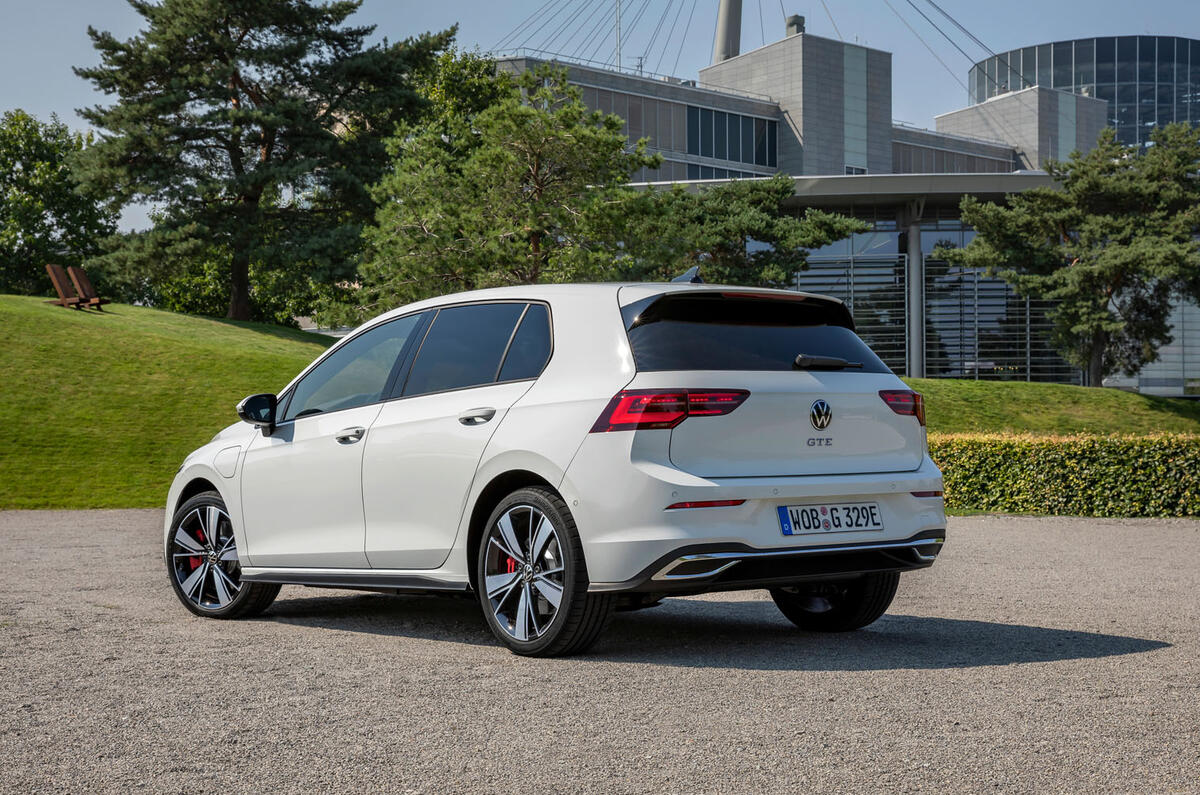 Volkswagen Golf GTE 2020 road test review - static rear Volkswagen Golf GTE 2020 road test review - static rear