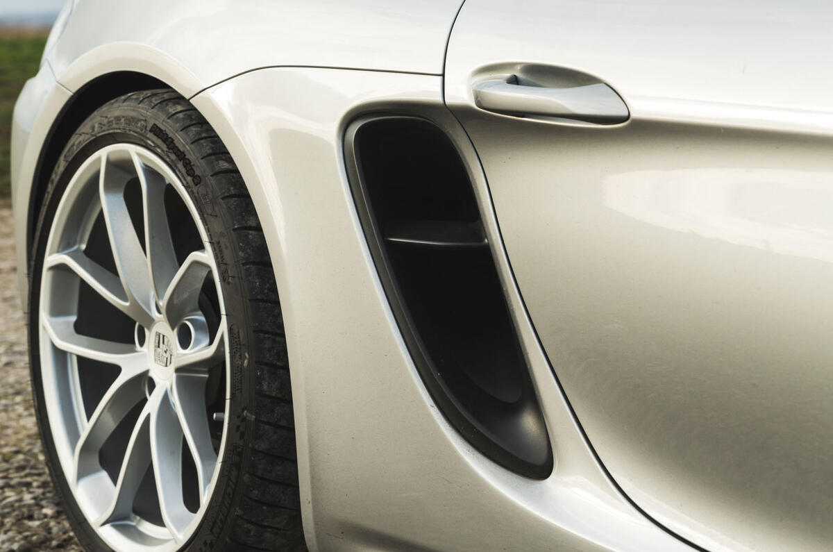 Porsche 718 Spyder 2020 road test review - rear intake