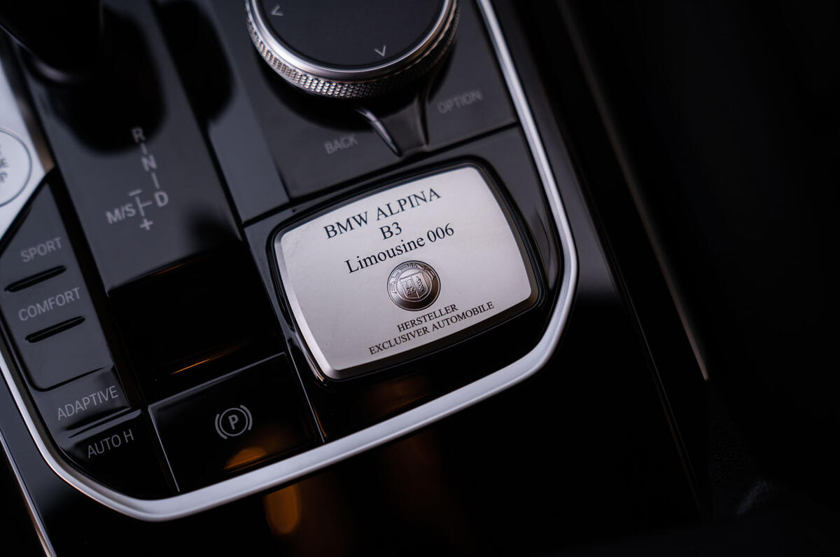 Alpina B3 2020 road test review - plaque Alpina B3 2020 road test review - plaque