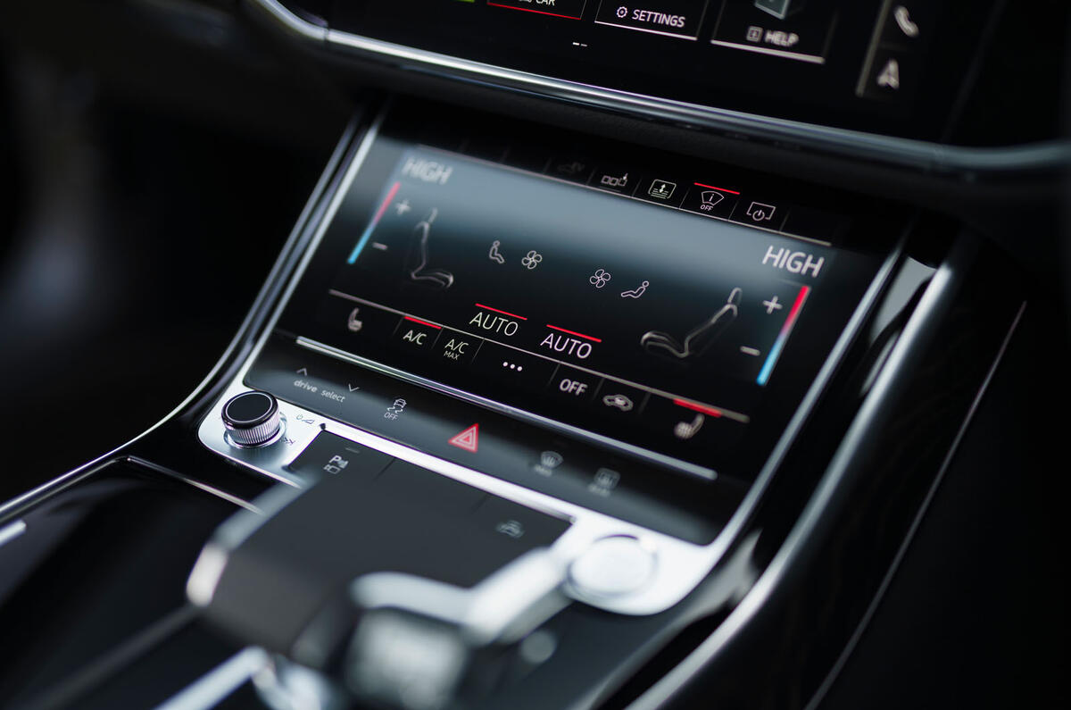 Audi A8 60 TFSIe 2020 road test review - climate controls Audi A8 60 TFSIe 2020 road test review - climate controls