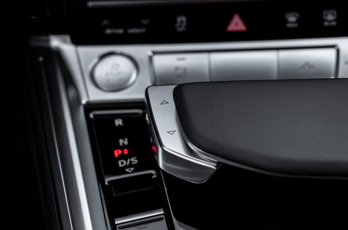 Audi E-tron Sportback 2020 road test review - gear selector Audi E-tron Sportback 2020 road test review - gear selector