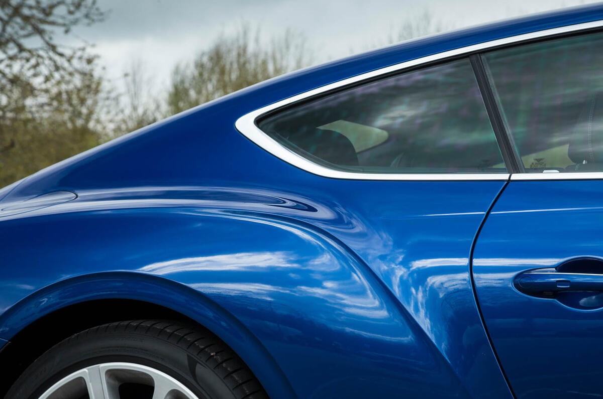 Bentley Continental GT 2018 Autocar road test review rear end