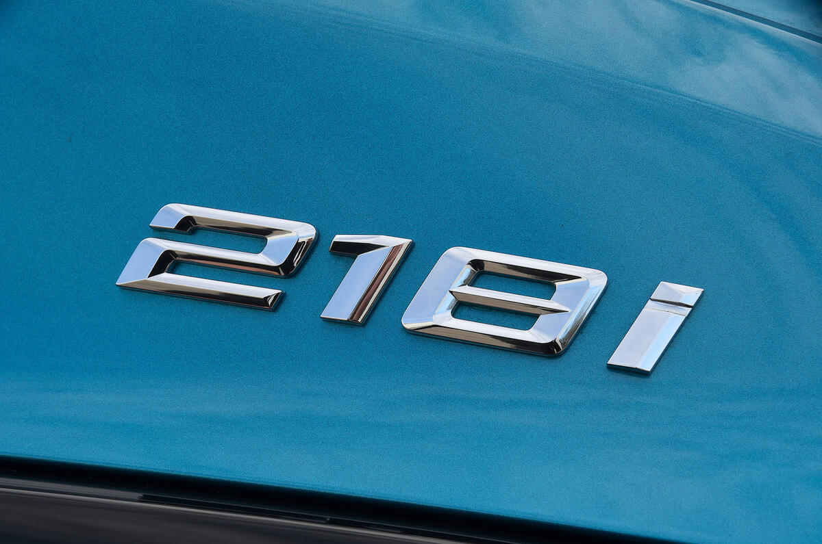 BMW 2 Series Gran Coupe 2020 road test review - rear badge