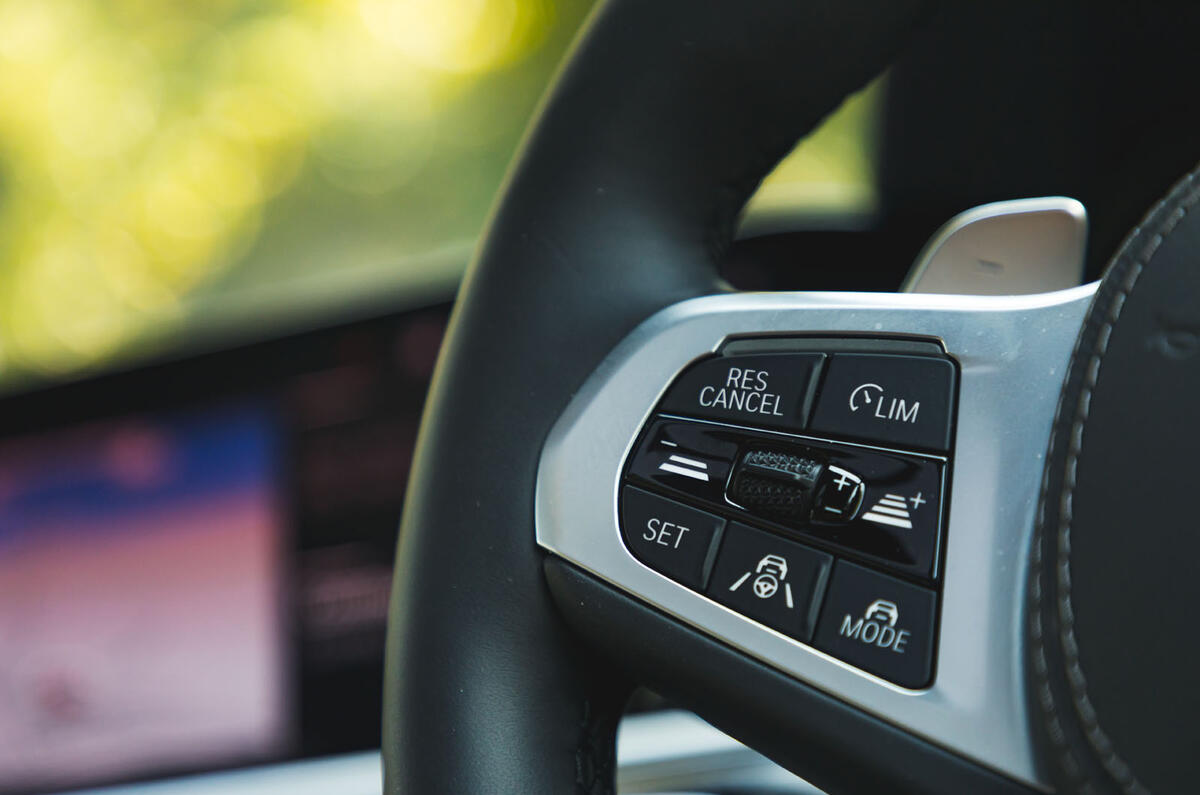 BMW X7 2020 road test review - steering wheel