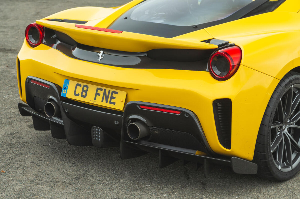 Ferrari 488 Pista 2019 road test review - rear end