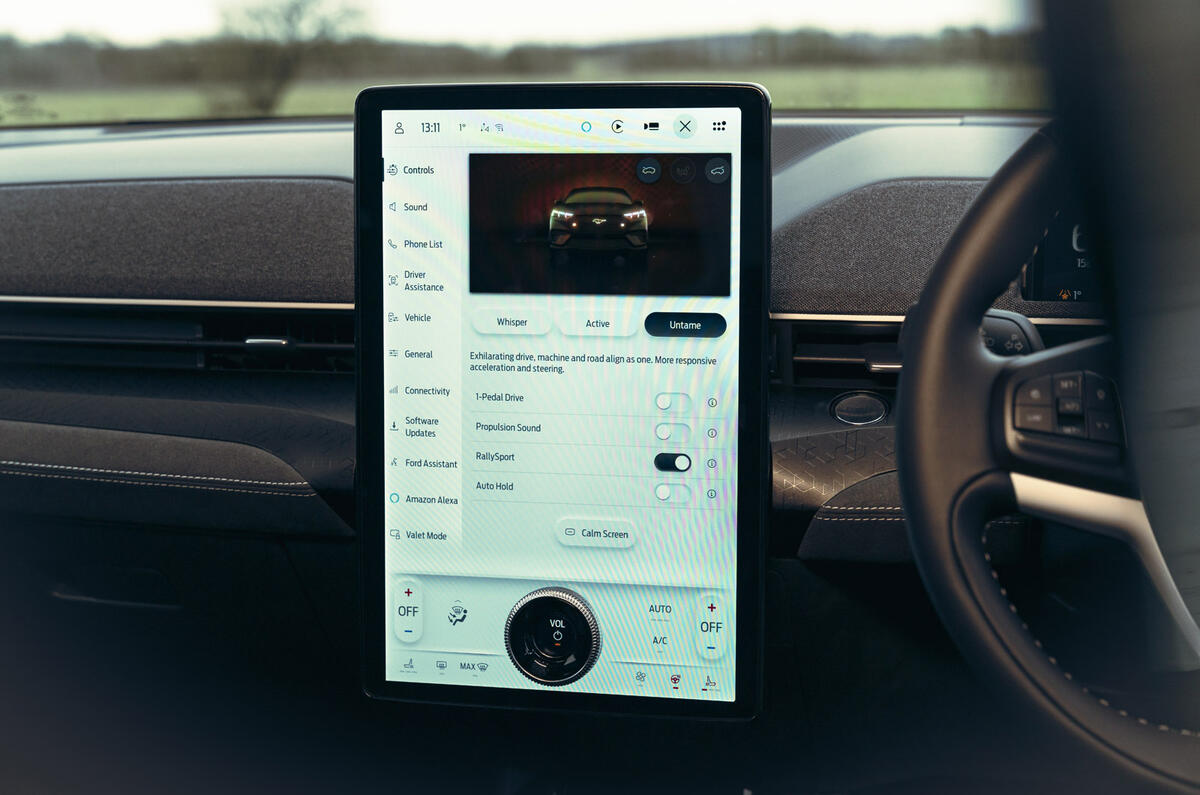 12 Ford Mustang Mach E Rally 2025 review infotainment rally sport mode